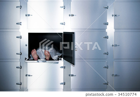 Grungy photo of feet on a morgue table Grungy photo of feet on a morgue table 34510774