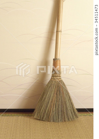 Japanese bran and broom and Tatami Japanese bran and broom and Tatami 34511473
