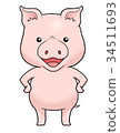 Pig character 34511693