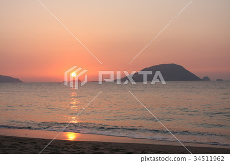 日落和剪影 日落和剪影 34511962