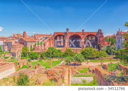 Archaeological and historical Forum in Rome 34512766
