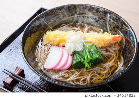 图库照片: toshikoshi荞麦面