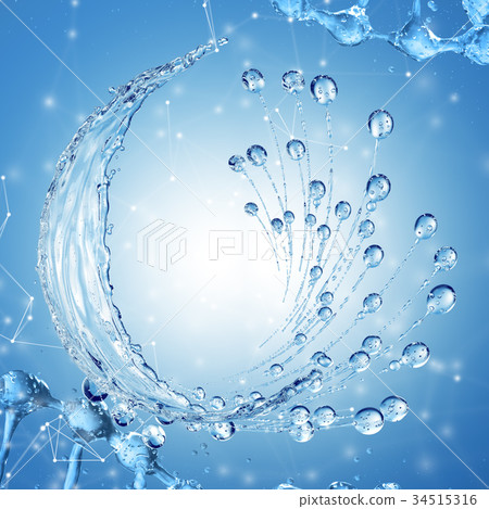 3D detailed illustration of a drop of water. 3D detailed illustration of a drop of water. 34515316