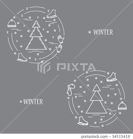 sports figure skating arranged in a circle 34515419