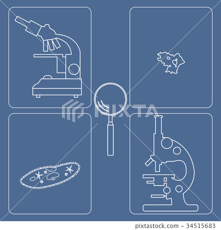 microscopes, magnifier, amoeba, ciliate-slipper 34515683