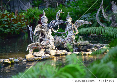 Kinnaree statue, Thai art 34516495