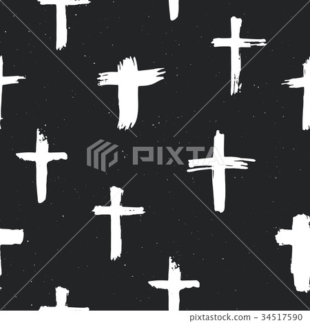 Cross symbols seamless pattern Christian crosses Cross symbols seamless pattern Christian crosses 34517590