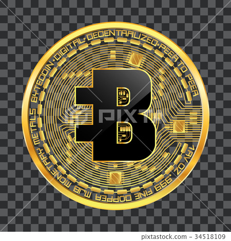 Crypto currency bytecoin golden symbol Crypto currency bytecoin golden symbol 34518109