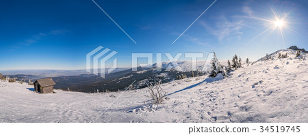 Panoramic view of a Karkonosze mountains 34519745