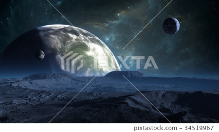 Exoplanet or Extrasolar planet with atmosphere 34519967