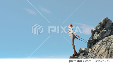Roped businesswoman 34523230