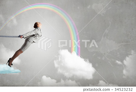 Roped businesswoman 34523232