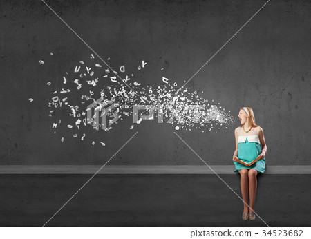 Girl with book Girl with book 34523682