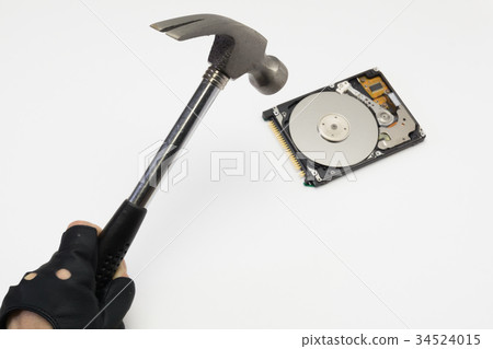 HDD hard disk destruction image HDD hard disk destruction image 34524015