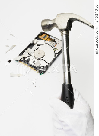 HDD hard disk destruction image HDD hard disk destruction image 34524016
