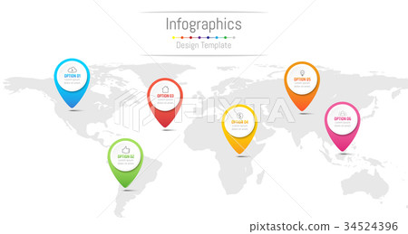 Infographic design elements with 6 options Infographic design elements with 6 options 34524396