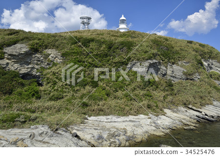 Miura Peninsula Kenzaki, Amagasaki lighthouse seen from the sea side 34525476