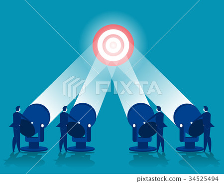 Business team brainstorming success to target. Business team brainstorming success to target. 34525494