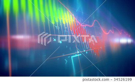 Fluctuating business line chart 34526199