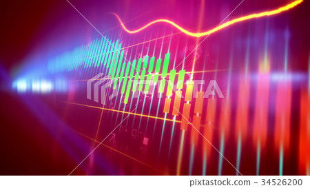 Sparkling business line chart 34526200