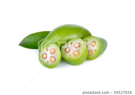 whole and cut fresh madan fruit or garcinia whole and cut fresh madan fruit or garcinia 34527058