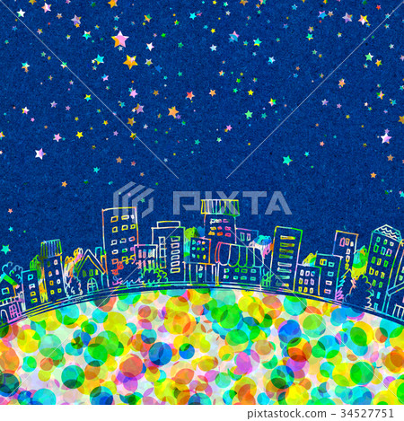Cityscape night sky texture Cityscape night sky texture 34527751