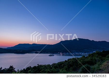 落在小豆島池田港的日落 落在小豆島池田港的日落 34529163