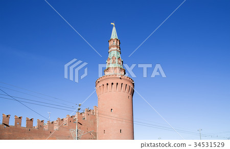 View of Moscow Kremlin on a sunny day, Russia View of Moscow Kremlin on a sunny day, Russia 34531529