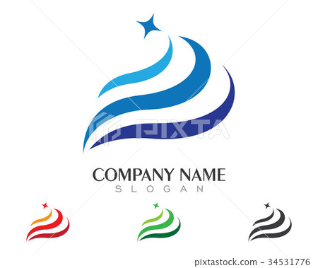 Water wave Logo Template vector 34531776