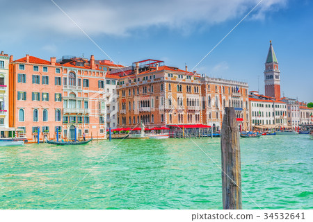 Views of the most beautiful canal of Venice. Views of the most beautiful canal of Venice. 34532641