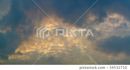 Panorama of dramatic sky 34532710