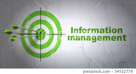 Data concept: target and Information Management on 34532779