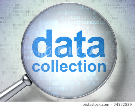 Data concept: Data Collection with optical glass 34532829