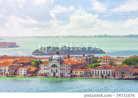Panoramic view of Venice from the Campanile . Panoramic view of Venice from the Campanile . 34532876