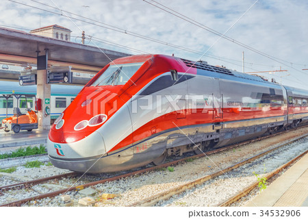 Train on Railways Station in Venice. 34532906