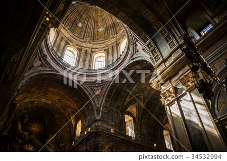 Cupula of Estrela Basilica in Lisbon, Portugal 34532994