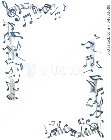 Decorating music notes and staff Decorating music notes and staff 34533089