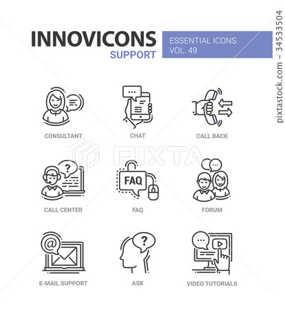Technical Support - modern vector line design Technical Support - modern vector line design 34533504