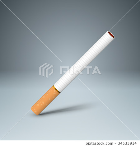Business illustration of a cigarette and harm. Business illustration of a cigarette and harm. 34533914