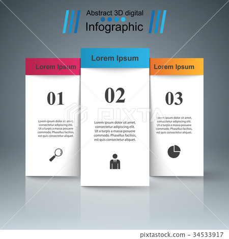 3D infographic design template and marketing icons 3D infographic design template and marketing icons 34533917