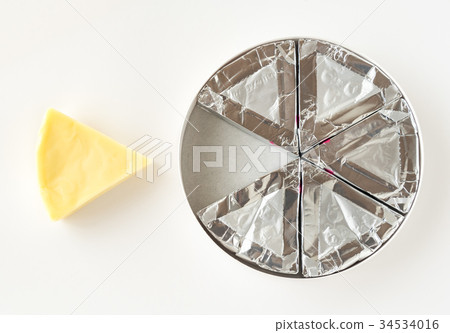 Block cheese, 6P cheese, processed cheese, dairy products, fan-shaped 34534016