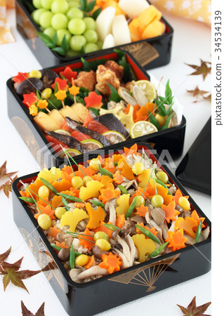 Autumn holiday lunch box mushroom rice blew up 34534139