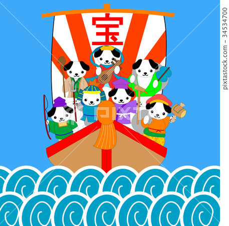 New year's card treasure ship New year's card treasure ship 34534700