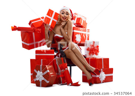 Snow Maiden, a beautiful young girl dressed as the 34537064