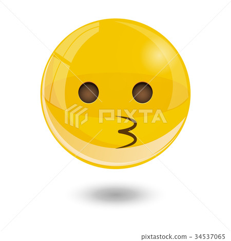 Yellow smiley emoticons, emoji, vector 34537065