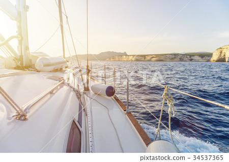 yacht near Sardinia island yacht near Sardinia island 34537365