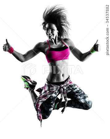 woman zumba fitness exercises dancer dancing 34537882