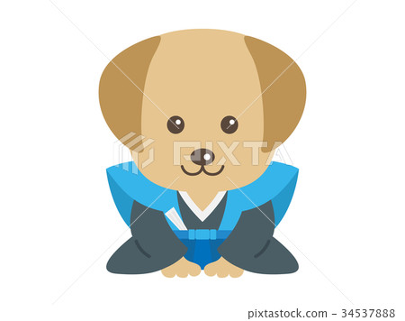 一隻狗(新年版)的插圖 一隻狗(新年版)的插圖 34537888