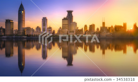 Shanghai skyline cityscape 34538318