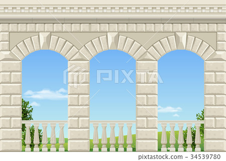 Classic arch of the palace 34539780
